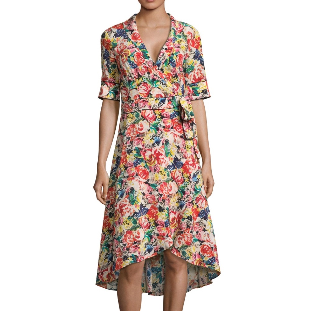 Ganni Dress NWT Silk maple wrap size DK34 US2 XS Small
